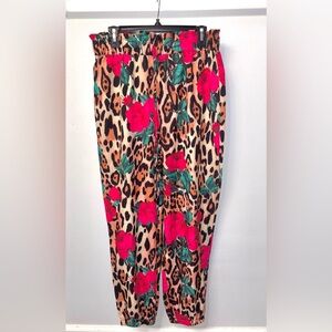 SHEIN Leopard & Floral Print Pant